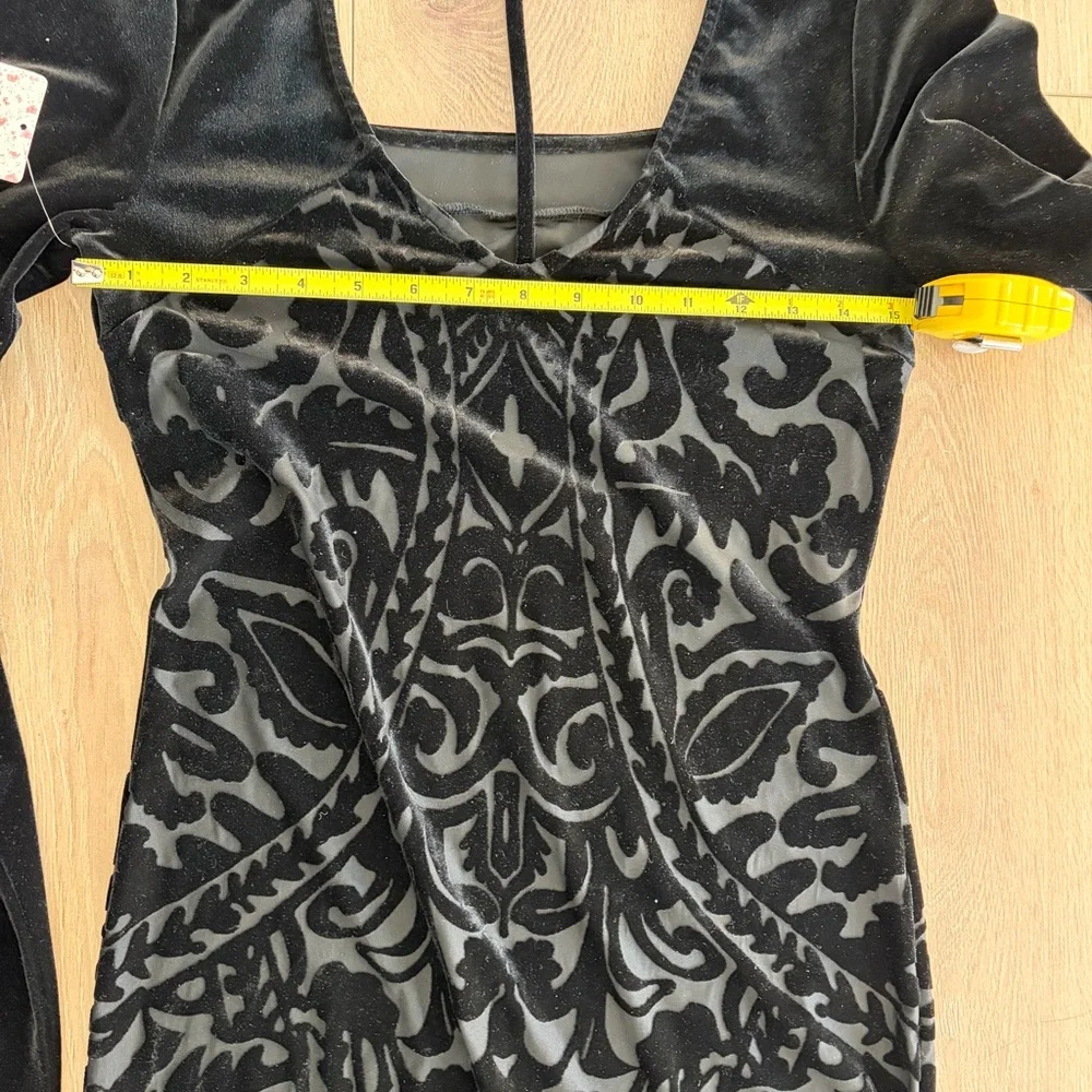 Free people black velvet dress NWT size S - Picture 6 of 6
